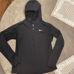 Nike hooded 1/2 zip black pullover